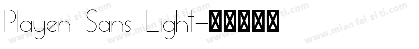 Playen Sans Light字体转换